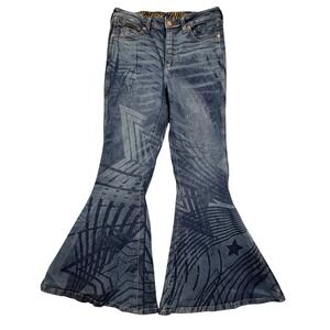 Wrangler x Lainey Wilson Rockstar Stars Stripes Bell Bottom Flare Jeans Women 29